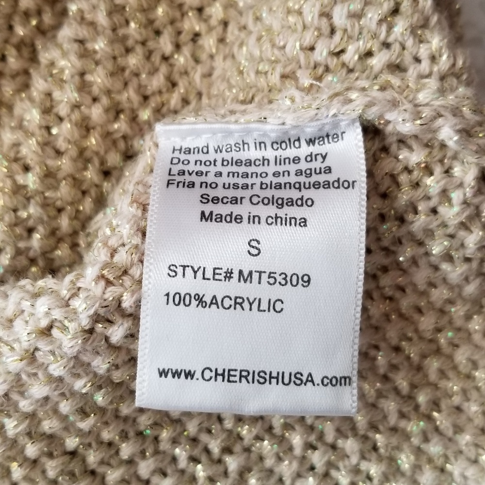 Cherish Tan Glitter Sweat - Picture 6 of 6